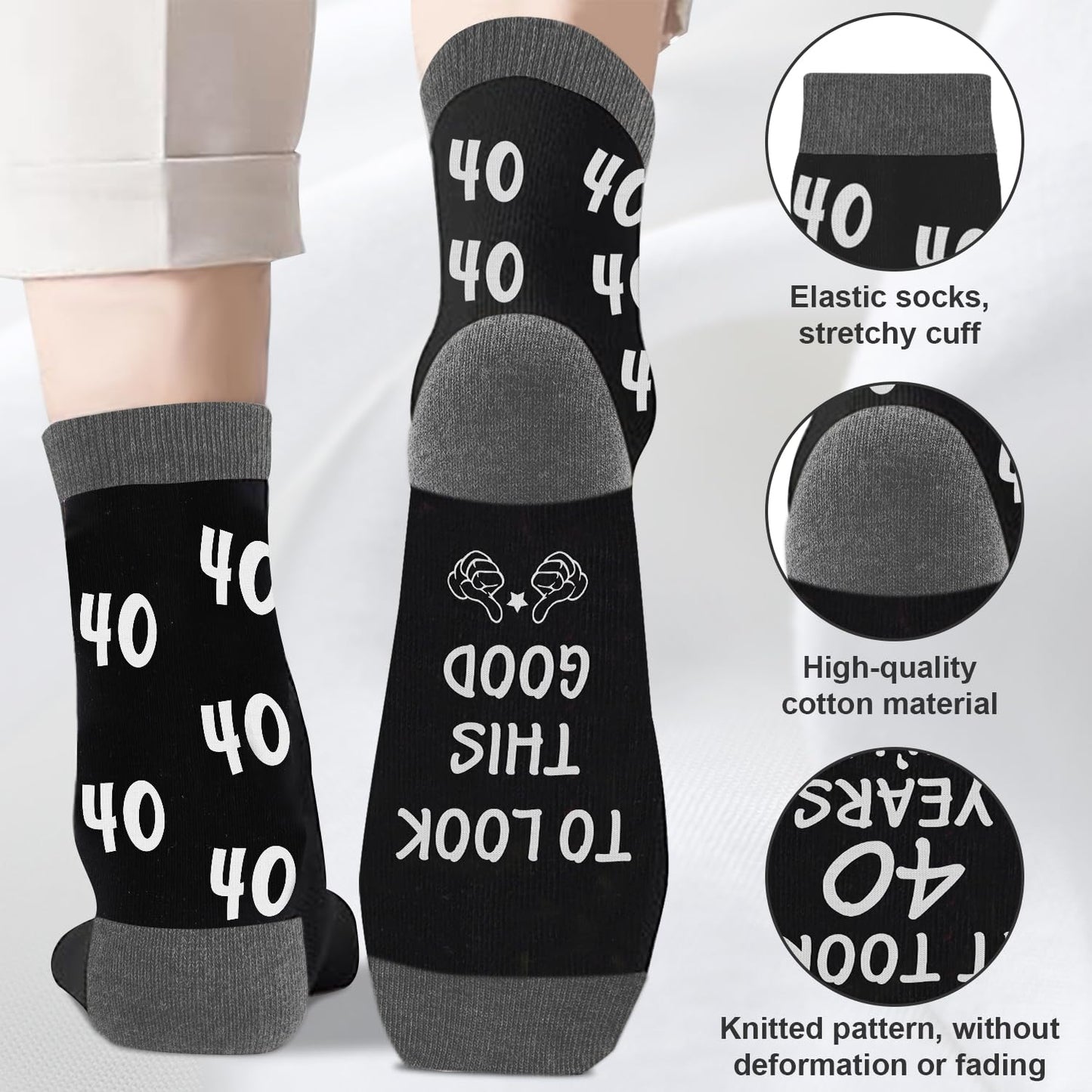 Juesly Birthday Gifts for Men with Mens Novelty Socks,Pop Up Birthday Card, Poster and Gift Box