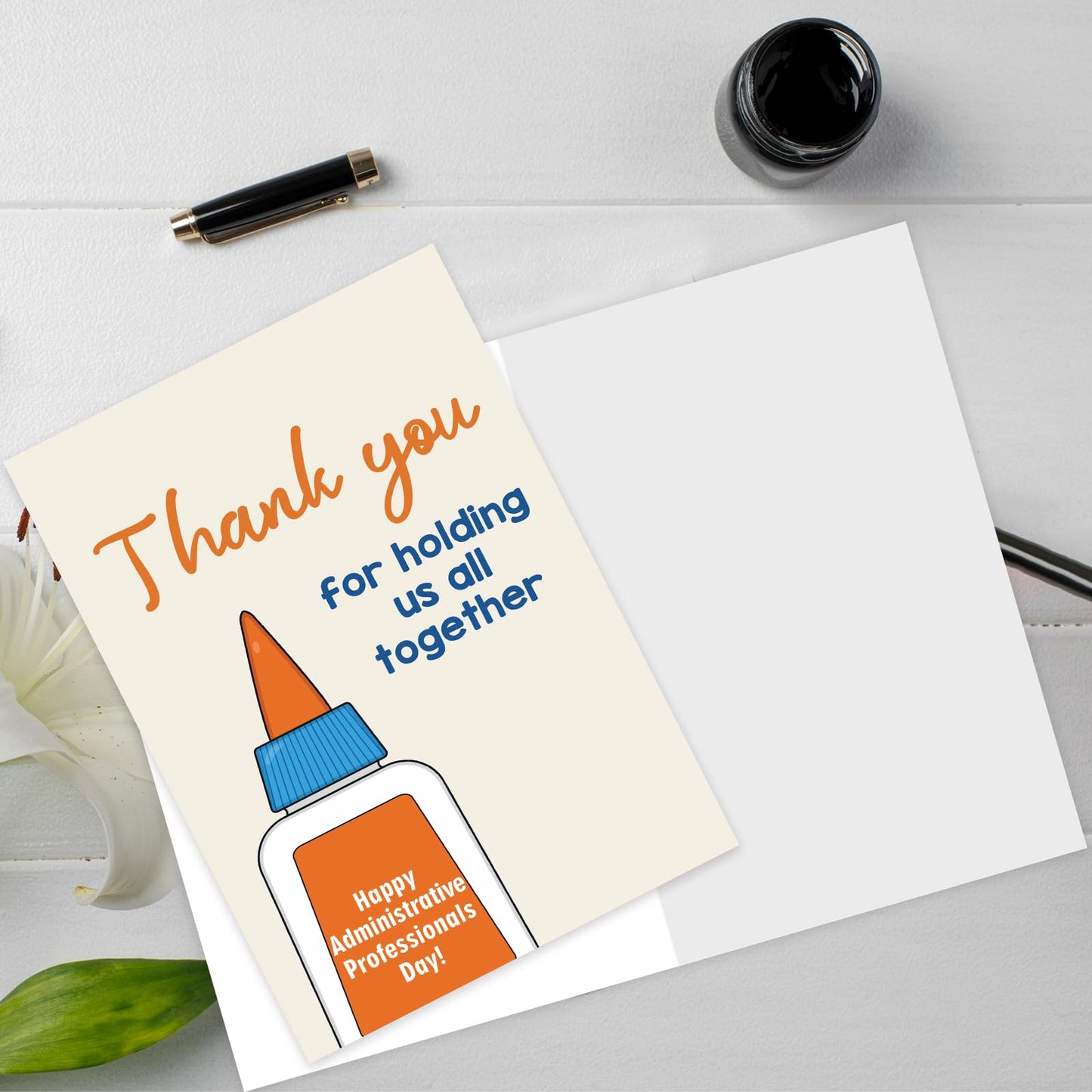 Administrative Professionals Day Card, Thank You Card for Administrative Assistant Office Manager Secretary, Appreciation Greeting Card with Envelope