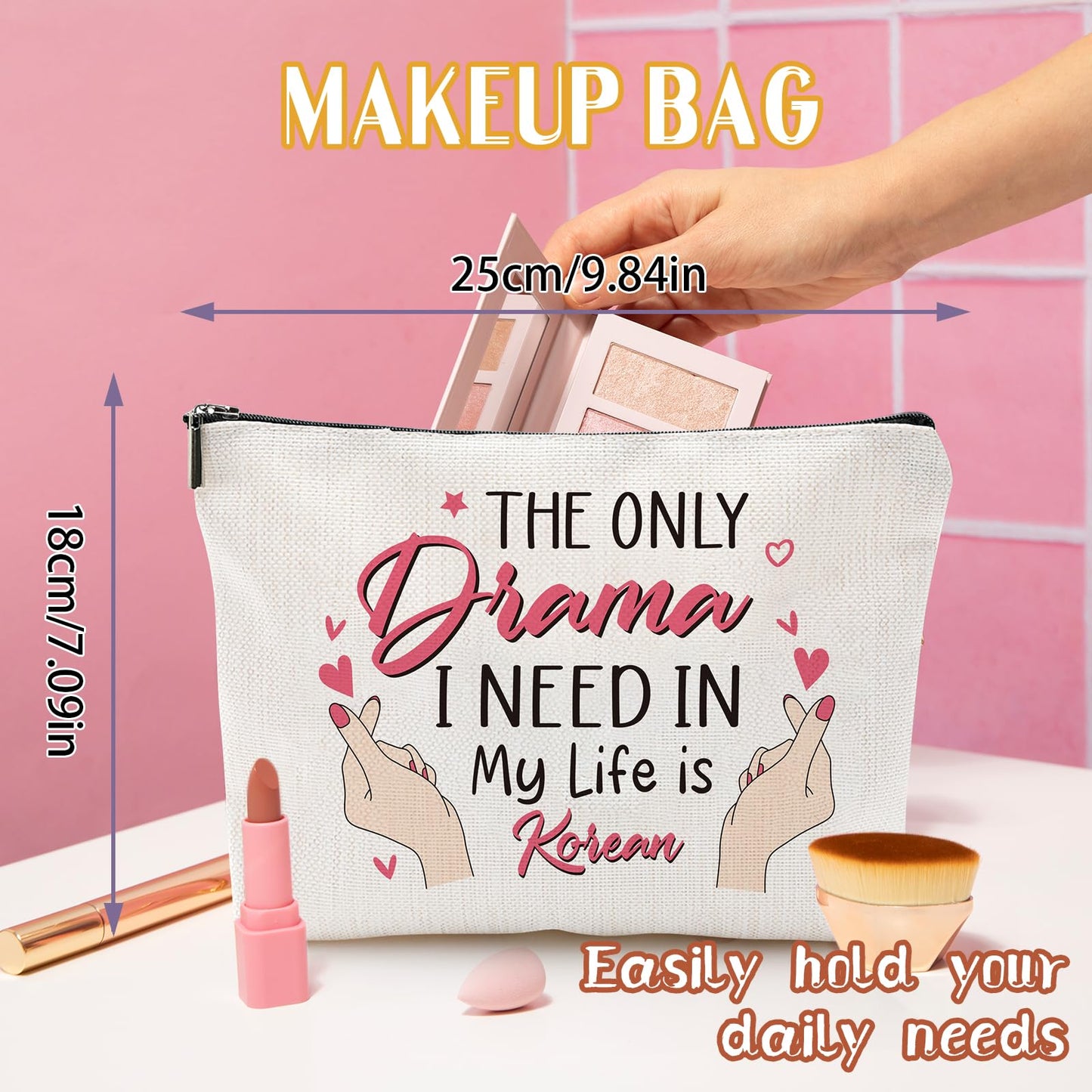 Sitsink Korean Drama Fan Gifts - Funny Gifts for K-pop Lovers, Small Makeup Bag Korean Stuff Merch Gifts for Women, Korean Accessories Essential Gifts for Friends Besties Birthday Christmas Gifts