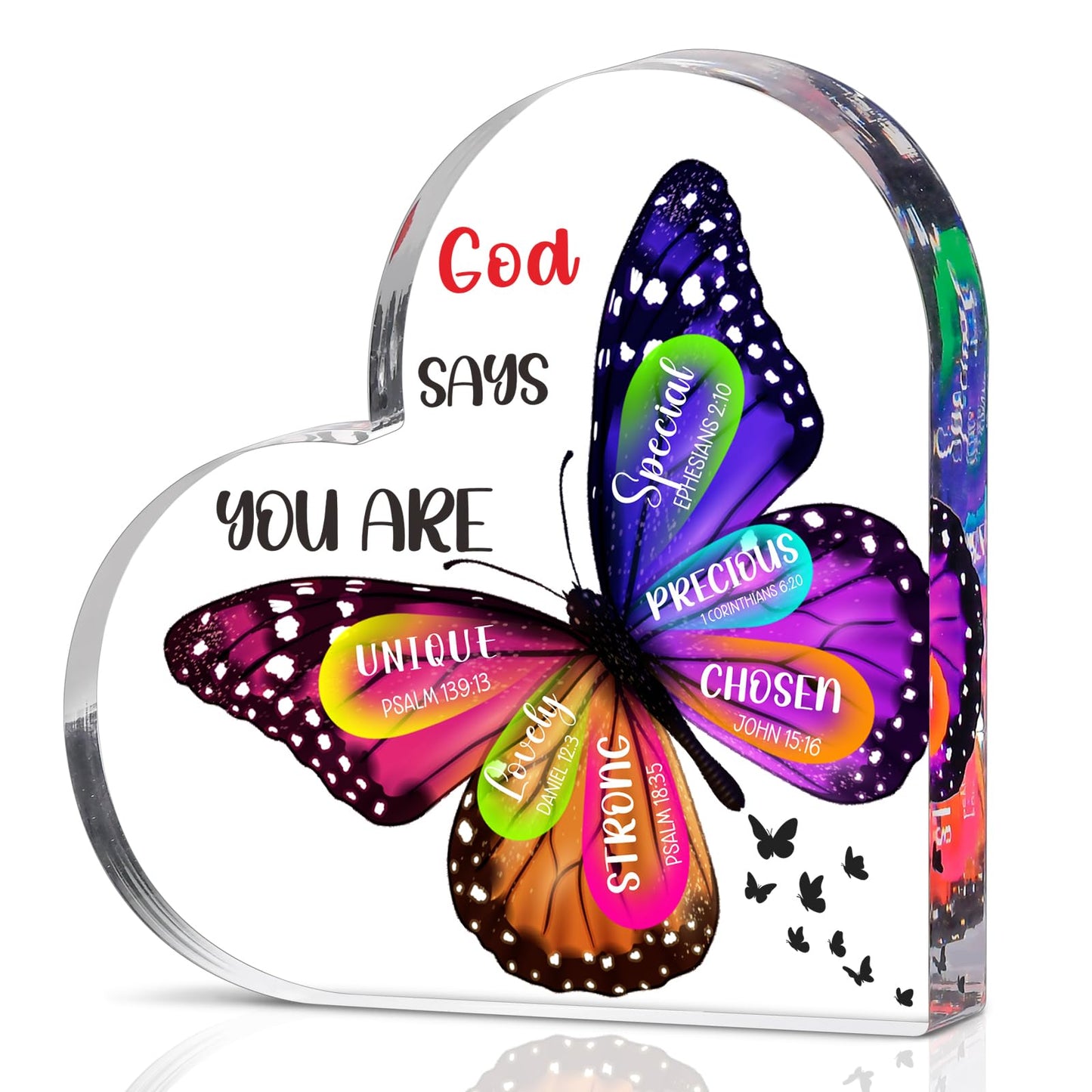 Christian Gifts for Women Mothers Day Gifts for Mom - Butterfly Inspirational Religious Gifts for Mom Wife Sister Friends Coworker Female Mothers Day Birthday Anniversary Present Home Art Decor Signs