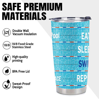 Swimmer Gifts - Swim Team Gifts - Swimming Stainless Steel Tumbler 20 Oz