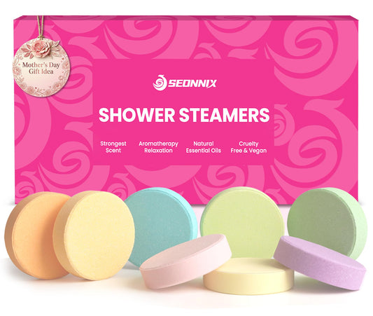 Shower Steamers Aromatherapy, 8 Pack Shower Bombs for Relaxation and Stress Relief, Natural Essential Oils Spa Gift Set for Women, Birthday Gifts, Self Care & Home Spa Experience