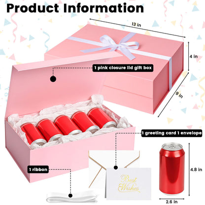 VGOODALL Pink Gift Box, 13x9x4 Inches Gift Boxes for Presents With Lids and Magnetic Closure Collapsible for Mother's Day, Bridesmaid Proposal, Weddings, Anniversary Present