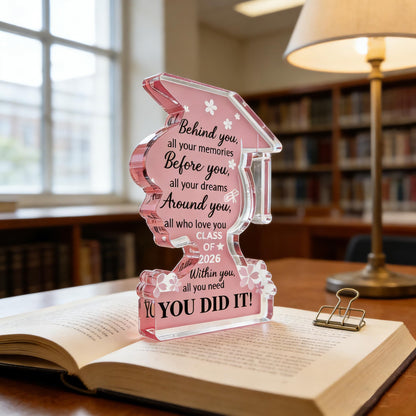 Graduation Decorations 2026 Class Of 2026 Graduation Gifts For Her College University College Middle Graduate Gifts For Women Personalized Acrylic Plaque Inspirational Decor Senior Keepsake