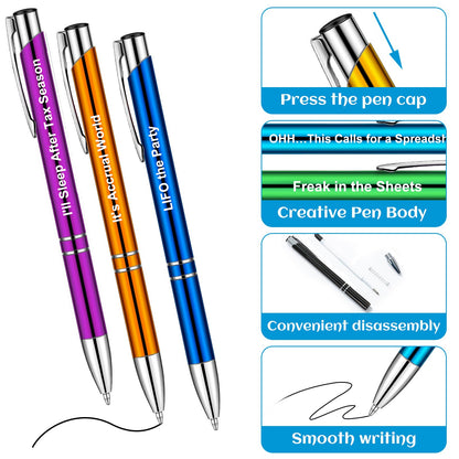 Chris.W 10pcs Cute Accountant Pens, Be Audit You Can Be Funny Accountant Gifts, Ballpoint Pens for Friends, Writing Ball Pens for CPA, Accounting Firm Pens, Graduation Gift (10)