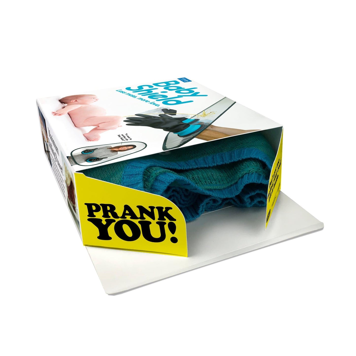 Prank-O Baby Shield Prank Gift Box – Funny Empty Gag Gift Packaging for White Elephant, Christmas & Office Parties, Hilarious Joke Gift Box to Hide Real Presents for Friends & Family
