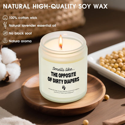 Kosmickiss New Parents Gifts for Couples, Funny Gender Reveal Gift, Mom&Dad Gift for New Parents, Lavender Aroma Candle