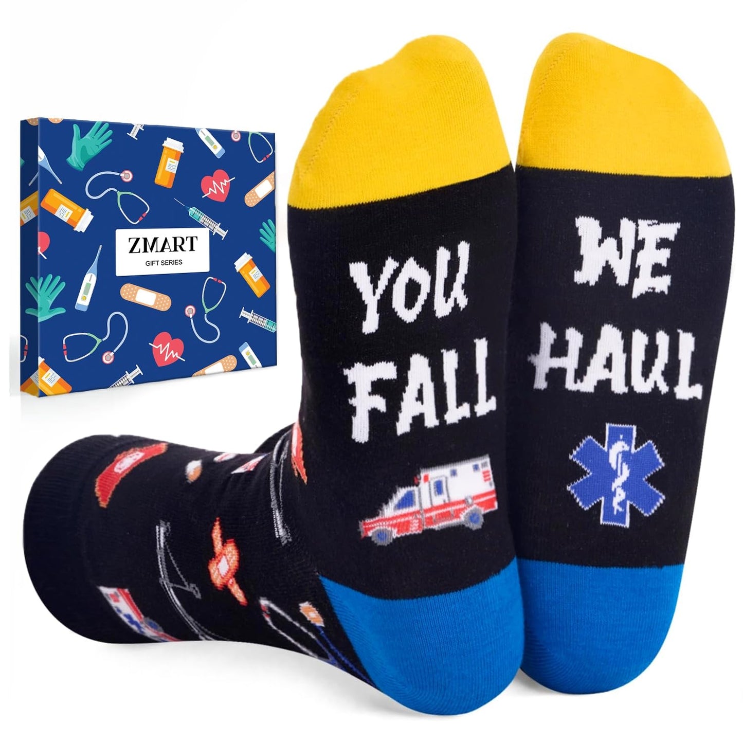 Zmart EMT Doctor Gifts for Men - EMS Week Gifts, Paramedic Gift for Women, EMT Doctor Socks