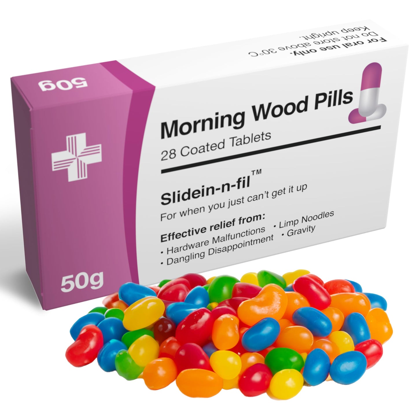 Morning Wood Pills - Hilarious Adult Prank Box, Funny Gag Gifts for Men - Male Enhancement Joke - Office Pranks - Secret Santa - White Elephant - Birthday Gift - Practical Novelty Xmas Present for Him