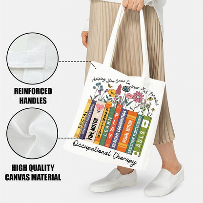 Mental Health Tote Bag for Women, Psychology Gifts for Counselor Therapist Canvas Tote Bag Double-Sided Print