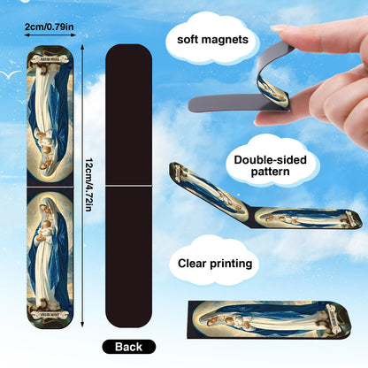 Wxiben Catholic Magnetic Bookmarks Gifts - 30 Pcs Christian Religious Book Mark Magnets Catholic Saints Magnetic Bookmark Jesus Virgin Mary Book Markers Page Clip for Women Men Sunday School Gift