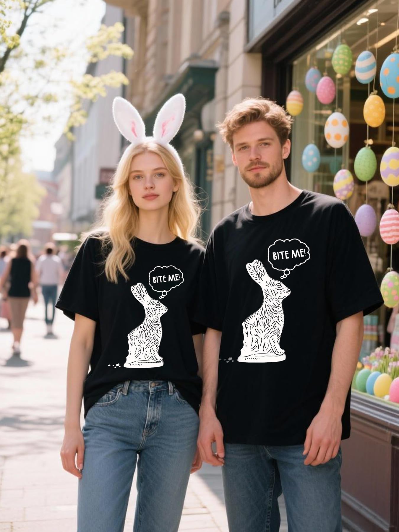 Easter Shirts for Women Floral Bunny Graphic T Shirt Cute Easter Eggs Spring Casual Short Sleeve Tee