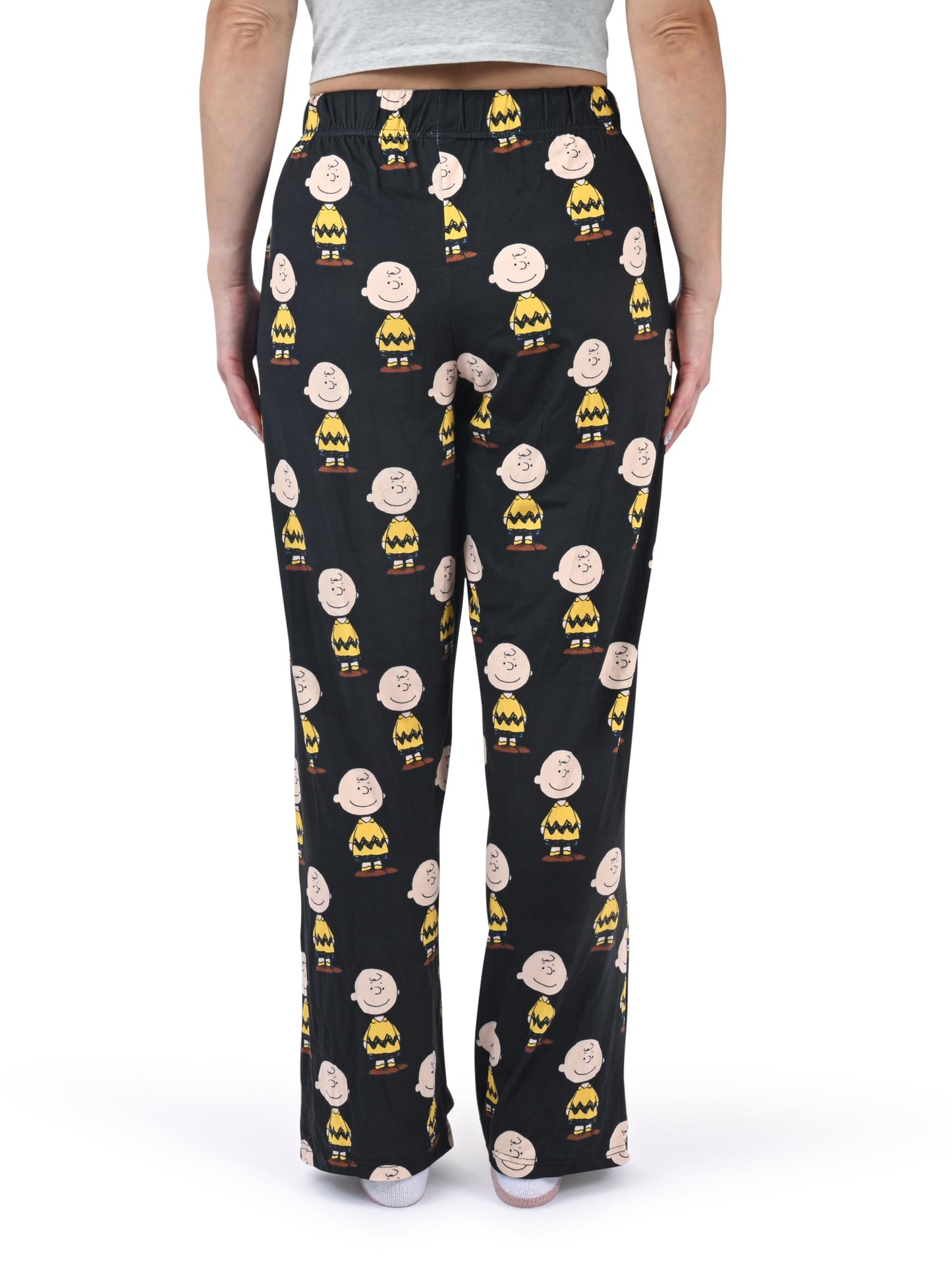 BRIEF INSANITY Charlie Brown Pajama Pants - Women's and Men's Peanuts Character Print Comfy Ultra-Soft Cartoon Pj Pants