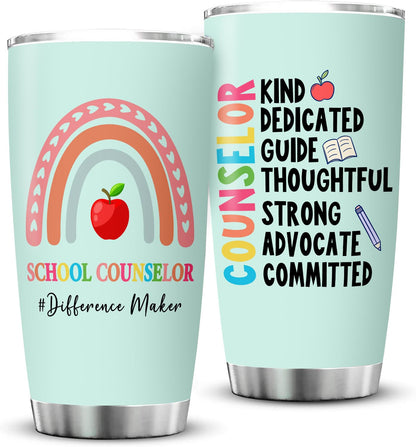 School Counselor Appreciation Week Gifts for Women School Guidance Counselor Gifts Office Decor Tumbler Mug Cup 20oz