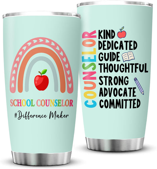 School Counselor Appreciation Week Gifts for Women School Guidance Counselor Gifts Office Decor Tumbler Mug Cup 20oz
