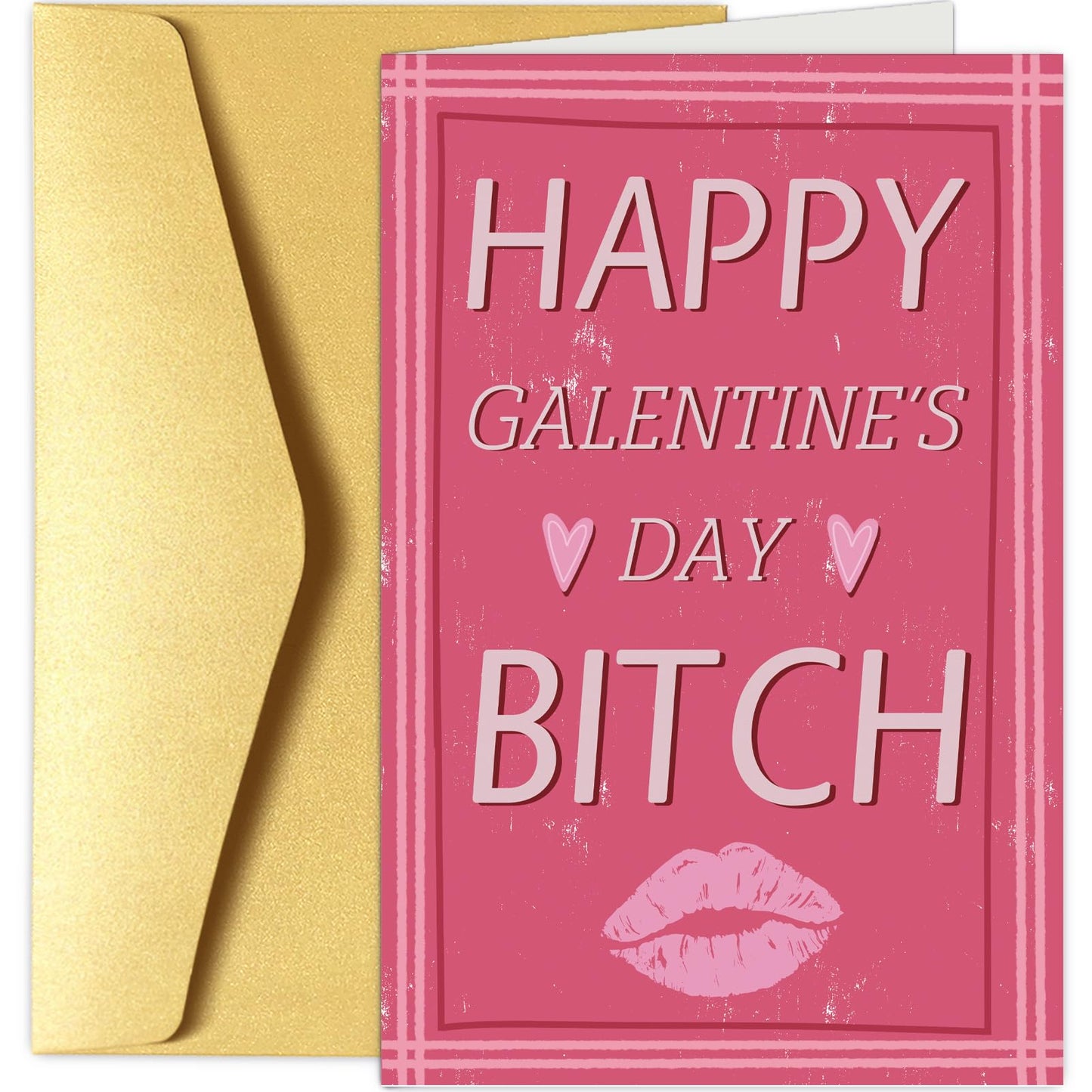 Chenive Funny Galentines Day Card for Her, Happy Galentine's Day Card for Bestie Sister, Galentines Day Gift for Women Lady Girl, Best Friend Galentine's Day Card