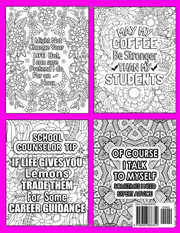 School Counselor Coloring Book: A Relatable & Funny School Counselor Appreciation Gift Ideas