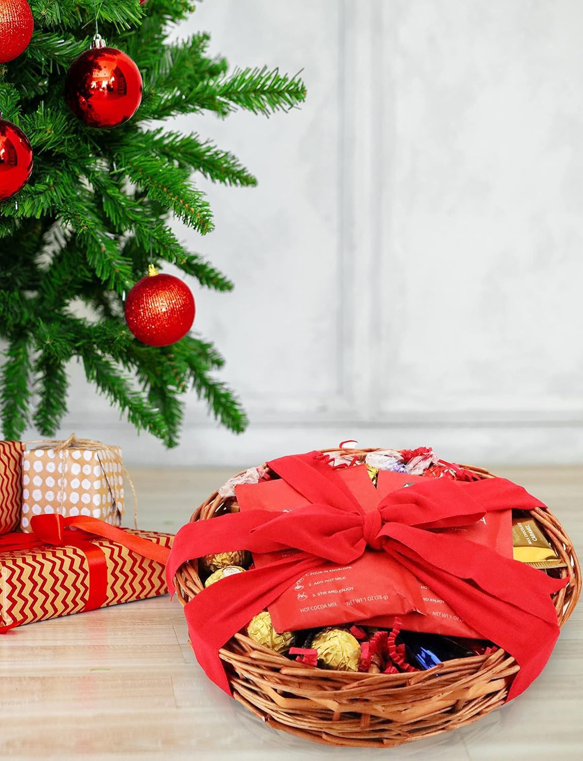 Chocolate Gift Tray, Truffles with Prime Peppermint Hot Cocoa, Gifts for Women Men Family Friends