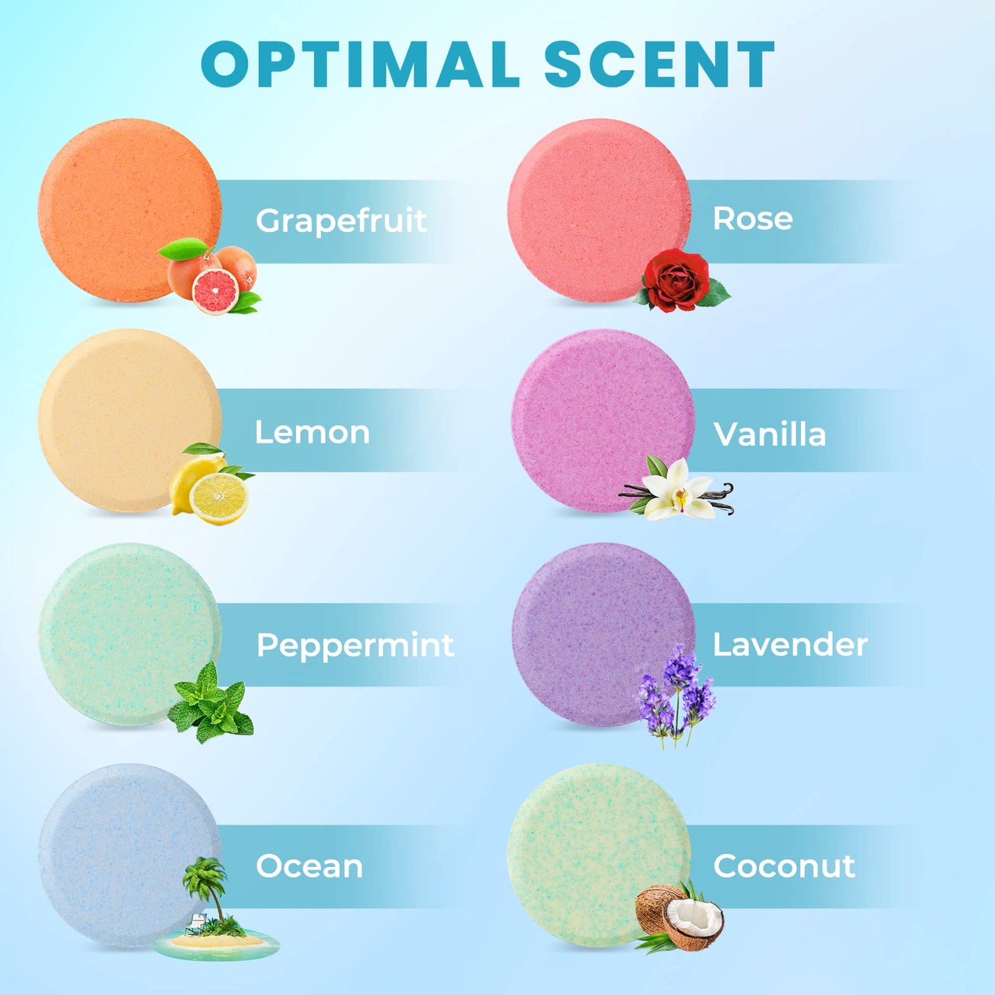 CalmNFiz Shower Steamers 8 Pack Set Shower Bombs Tablets in Box with 8 Fragrances with Shea Butter for Self-Care & Relaxation, Idea for Mothers Day, Women and Men