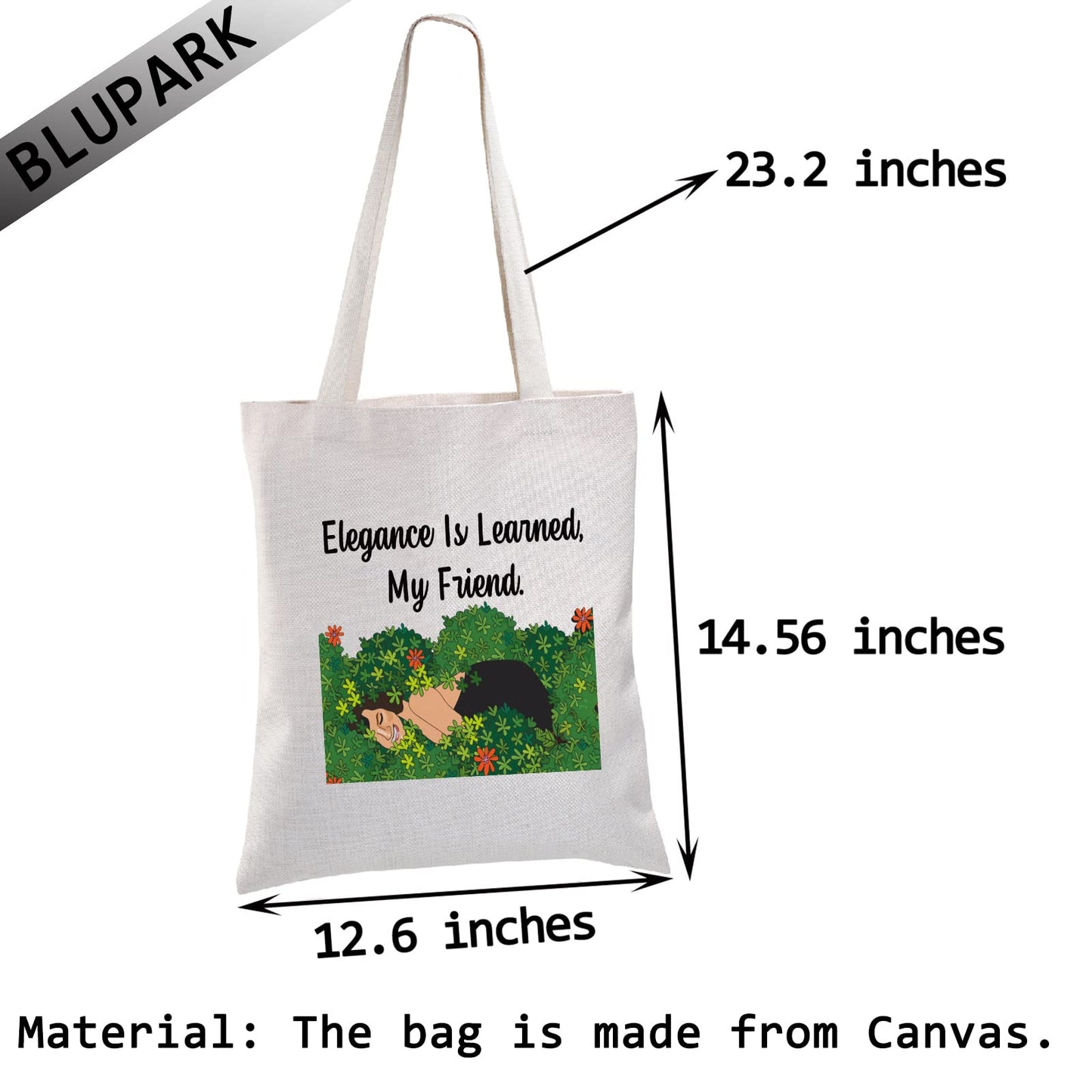BLUPARK RHONY Inspired Shopping Bag Elegance Is Learned Tote Bag Real Housewife Gift
