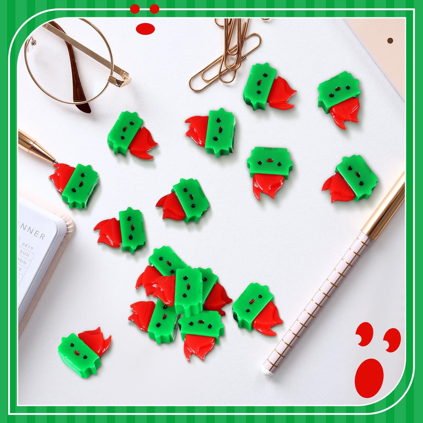 Simgoing 50 Pcs Mini Resin Dumpster Figurines Bulk Miniature Resin Trash Shape Mini Dumpster Desk Accessories Funny Employee Appreciation Gifts for Office Coworkers Teacher Nurse (Green)