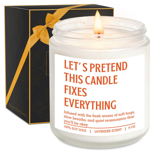 Miracu Scented Candles, Stress Relief Gifts for Women Men, Funny Relaxation, Emotional Support, Comfort, Destress, Anxiety, Relaxing Ideas, Birthday, Mothers Day, Self Care Gifts for Friend Coworker