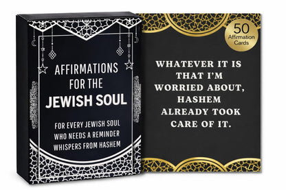 Isaac Liev Positive Jewish Affirmation Cards for Men & Women Kids & Teens– 50 Spiritual Daily Affirmation Quotes Card Deck – Meaningful Jewish Gifts Judaica Gift for Friend, Shabbot Host & Holidays