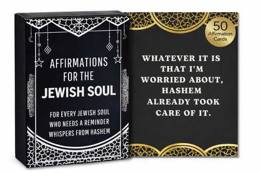 Isaac Liev Positive Jewish Affirmation Cards for Men & Women Kids & Teens– 50 Spiritual Daily Affirmation Quotes Card Deck – Meaningful Jewish Gifts Judaica Gift for Friend, Shabbot Host & Holidays