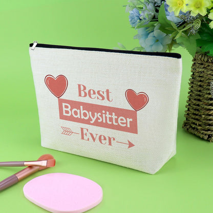 Babysitters Gifts Baby Sitter Makeup Bag Nanny Thank You Cosmetic Bag Daycare Provider Appreciation Gifts for Childcare Provider Caregiver Nanny Christmas Retirement Present Travel Pouch