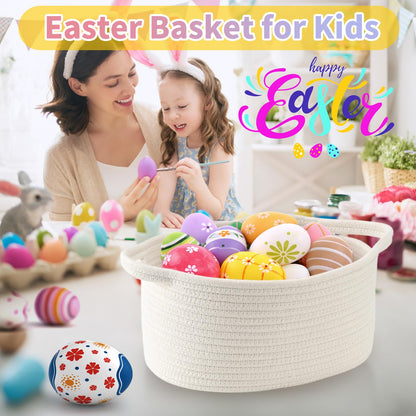Happyiren Woven Empty Gift Basket with Handles – Perfect for Graduation, Teacher Appreciation, Birthdays & Special Occasions, Black Decorative Storage Container for Gifts, Toys, or Essentials