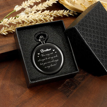 Engraved Pocket Watch for Men Borther Gifts for Graduation Fathers Day Birthday Xmas Valentines Day Gifts for Brother