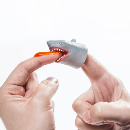 Shark Finger Puppet Set, Ocean Animal Puppet Show Theater Props, Novelty Toys Weird Stuff Gifts, 5 PCS