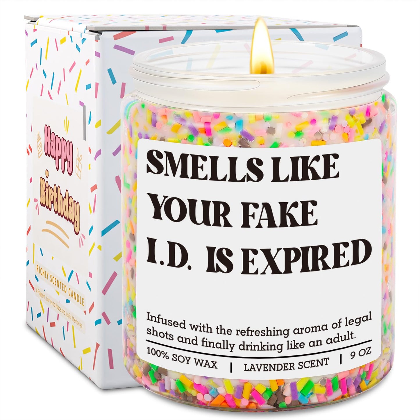 GSPY Scented Candle - 21st Birthday Gifts for Women, Female - Happy 21 Year Old Birthday Gifts for Him, Her - Cool 21st Bday Candle for Girls, Boys - Funny Turning 21 Ideas for Friend, Daughter, Teen
