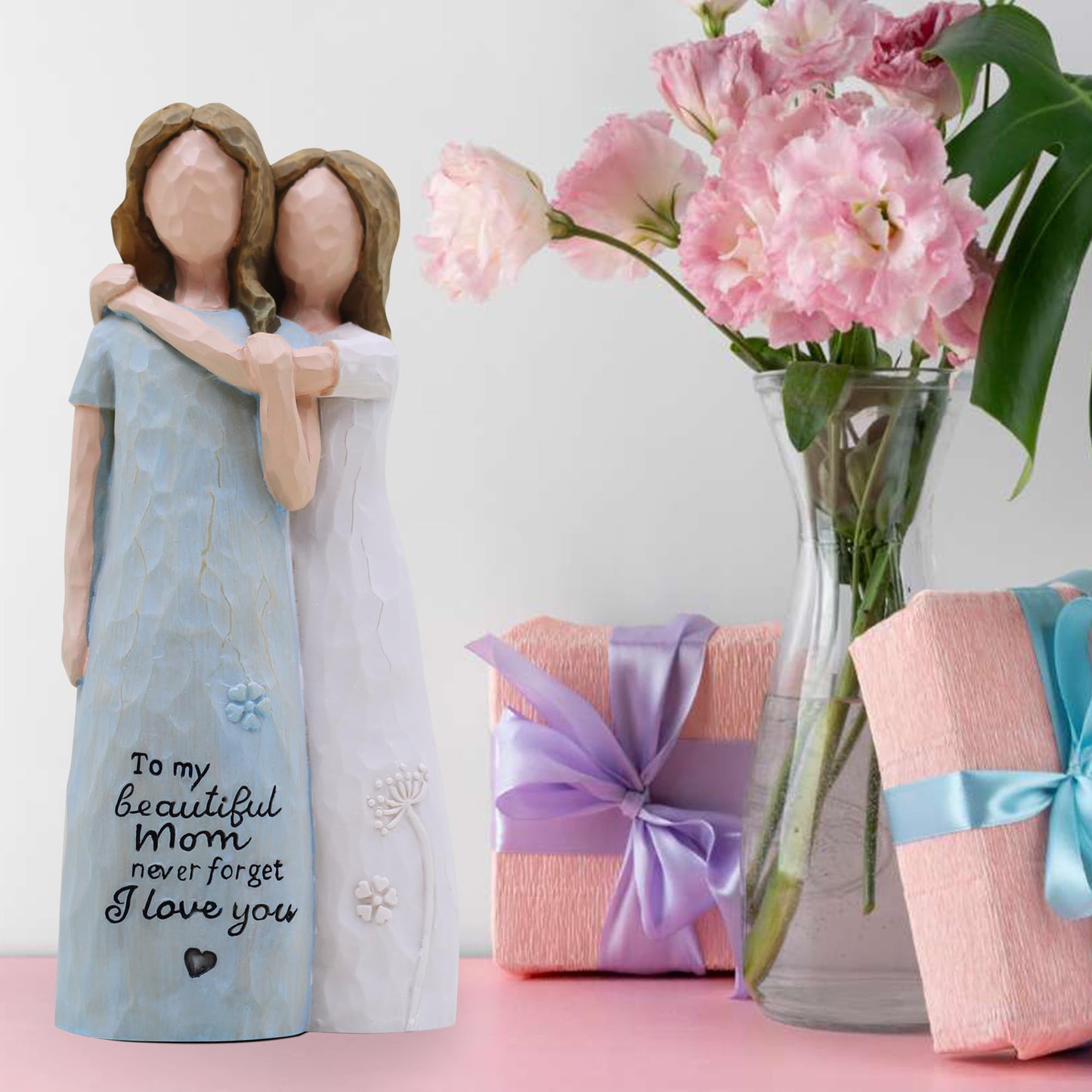 Birthday Gifts for Mom, Valentines Day Gifts for Mom, Mother of The Bride Gift, Sculpted Hand-Painted Figurine
