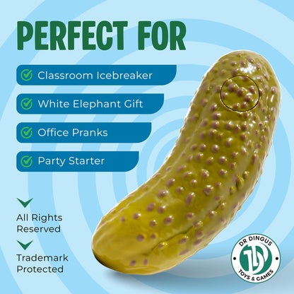 DR DINGUS Yodeling Pickle (1 Pickle - 5 Inch) Sings Dill-lightful Yodel Song - Make Anyone Laugh - Best Singing Gag Gift for Friends Family Coworkers - White Elephant