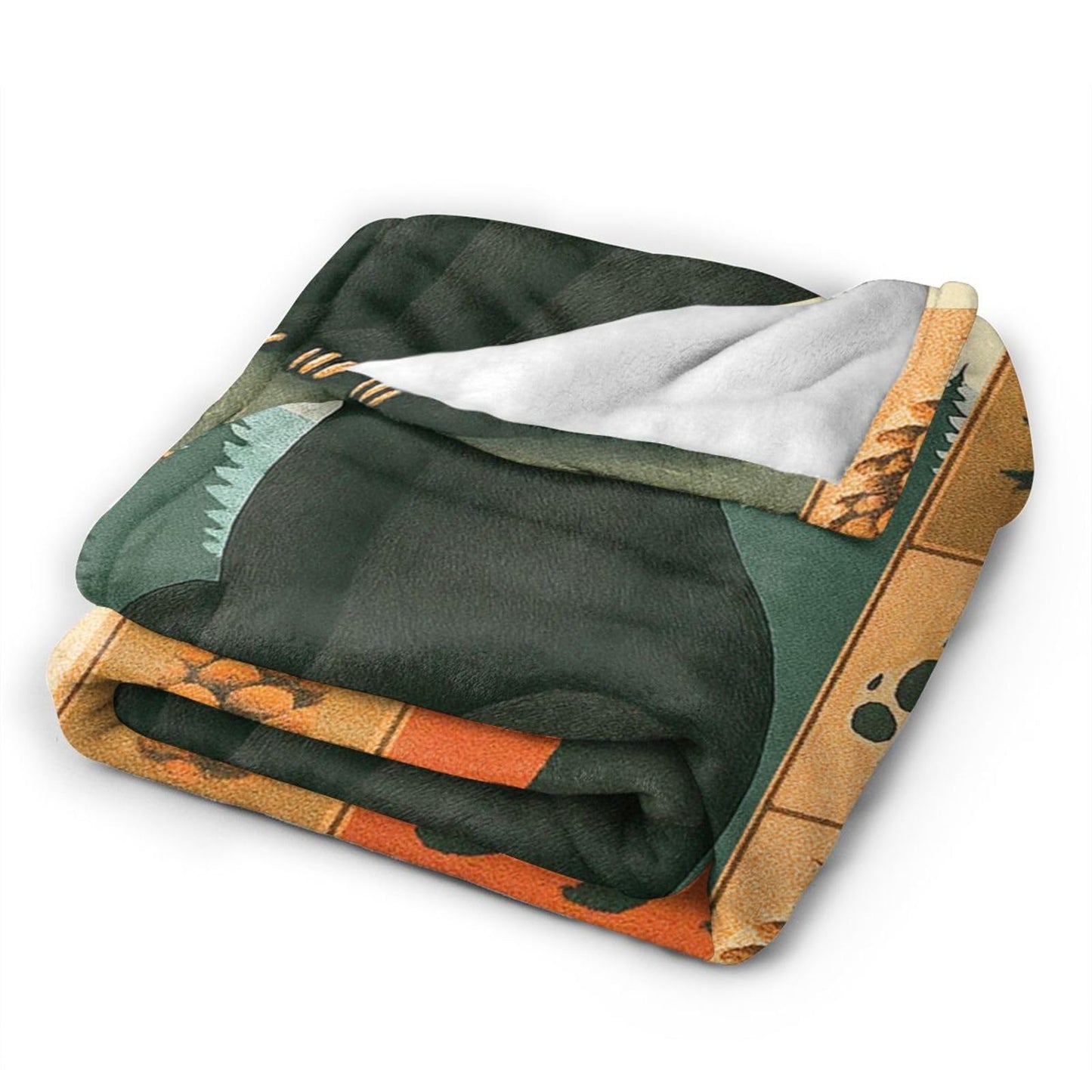 Cabin Bear Blanket Farmhouse Bear Throw Blanket Wildlife Bears Soft Cozy Fleece Fuzzy Plush Flannel Blankets Gifts for Women Girls Men Boys Kids Teens Adults 50"X40"