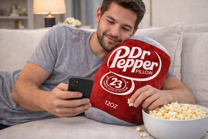 Dr Pepper Pillow Plush, Soda Can Shaped Throw Pillow, Funny Food Plush Cushion, Soft Decorative Pillow for Couch Bed Office, Funny Pillow for Any Occasion, Cute Aesthetic Room Decor for Kids & Adults