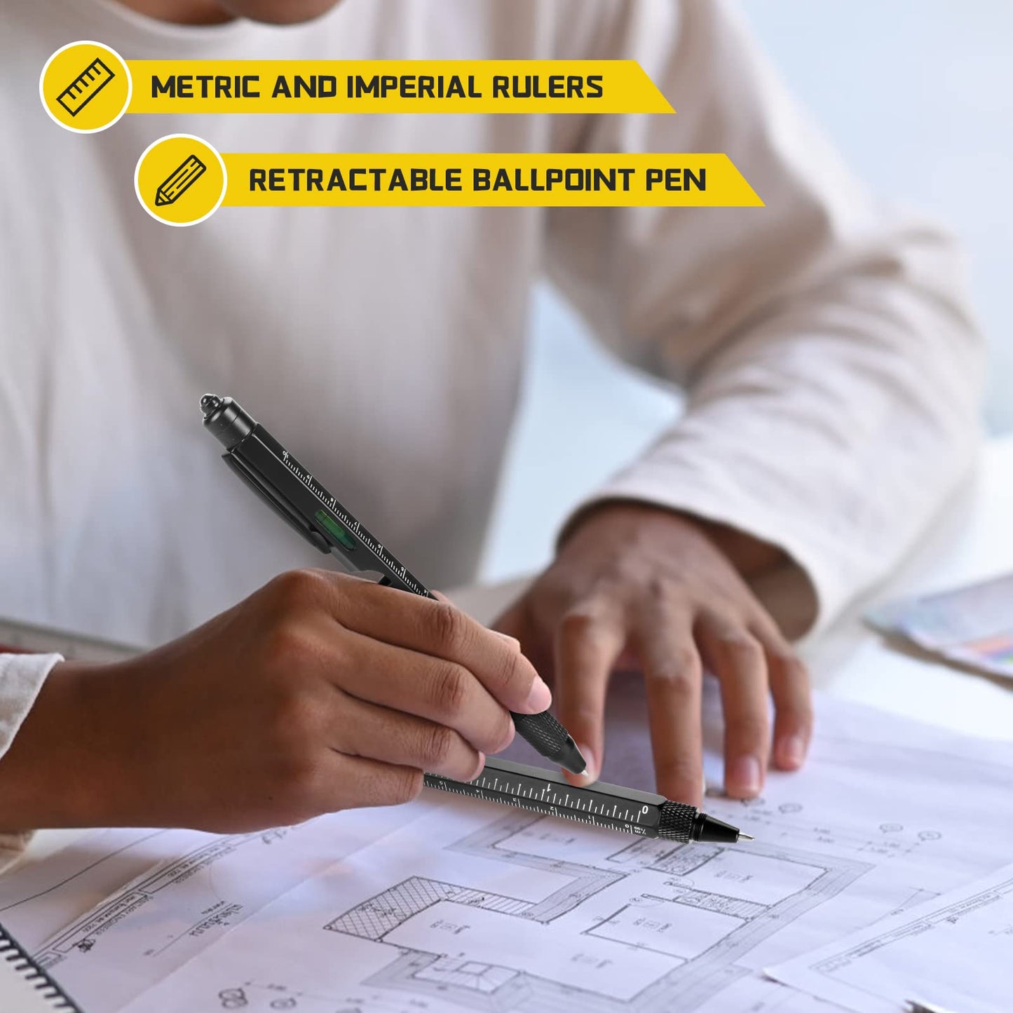 Fathers Day Dad Gifts from Daughter Son Wife, MAFEHAN 9-in-1 Multitool Pen with LED Light, Gifts for Husband Dad Grandpa, Cool Birthday Gadgets for Men