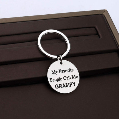 Father's Day gift Grampy Gift My Favorite People Call Me Grampy Keychain Grandpa Gift Grandfather Gift