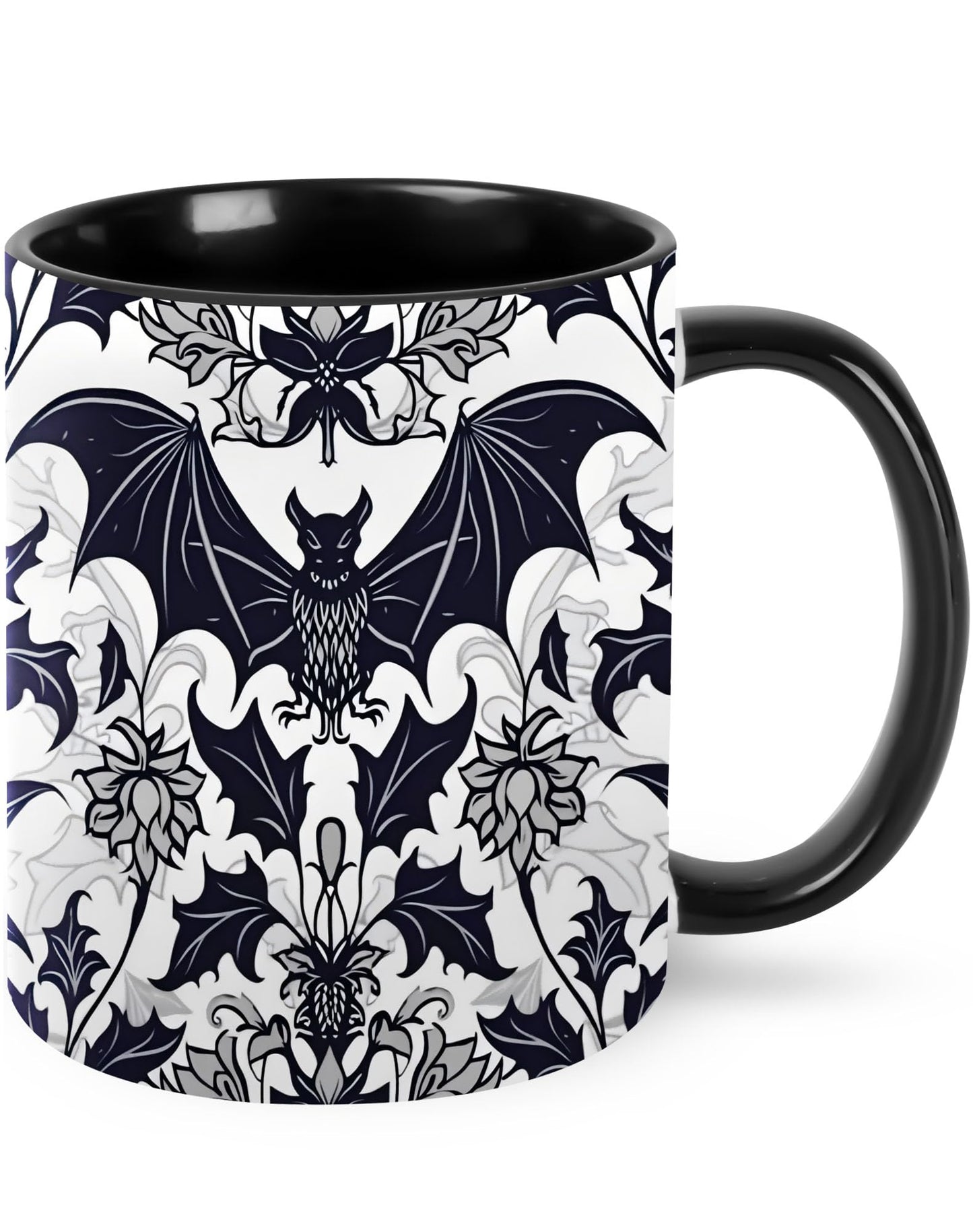 Bat Coffee Mug 11oz Ceramic Tea Cup Kitchen Decor Microwave Safe for Office and Home Novelty Christmas Gifts for Men Women