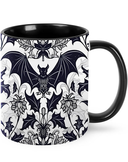 Bat Coffee Mug 11oz Ceramic Tea Cup Kitchen Decor Microwave Safe for Office and Home Novelty Christmas Gifts for Men Women