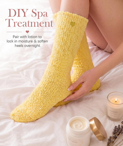 American Trends Fuzzy Socks for Women in Gift Box, Ultra-Soft Cloud Sleep Socks with Thinking of You Wrap, Gifts for Women