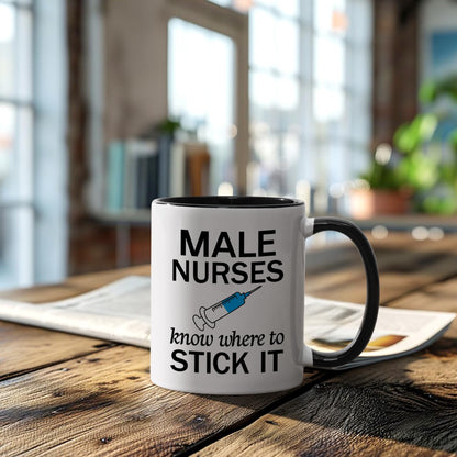 YHRJWN Nurse Gifts, Male Nurse Gifts, Nurses Week Appreciation Graduation Gift for Men Him, Funny Coffee Mug, 11 Oz