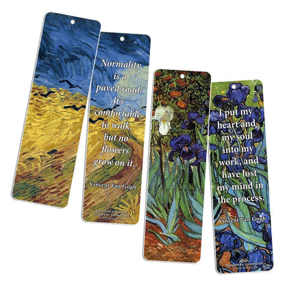 Loving Vincent Van Gogh Inspiring Quotes Bookmarker Cards (36-Pack) - Cool Book Classical Painting Art Print Decal - Stocking Stuffers Gifts for Men Women Teens Thanksgiving Christmas