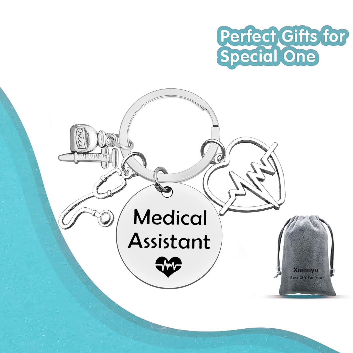 Xiahuyu Medical Assistant Gifts Medical Assistant Keychain MA Medical Assistant Graduation Gifts MA Student Gift Medical Assistant Appreciation Christmas Birthday Gift