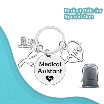 Xiahuyu Medical Assistant Gifts Medical Assistant Keychain MA Medical Assistant Graduation Gifts MA Student Gift Medical Assistant Appreciation Christmas Birthday Gift