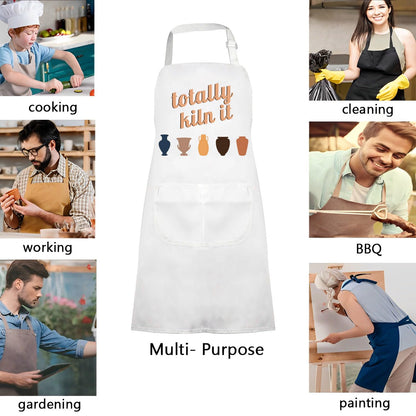 VAMSII Totally Kiln It Apron - Ceramic Artist and Pottery Lover Gifts - Clay Maker Apron
