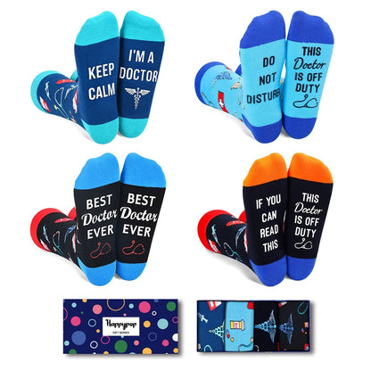 HAPPYPOP Doctors Gifts for Men Women - EMT Gifts Paramedic Gift Doctors Day EMS Week Socks