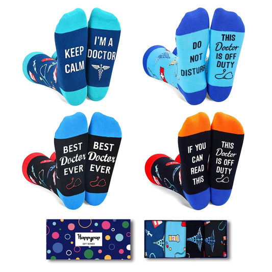 HAPPYPOP Doctors Gifts for Men Women - EMT Gifts Paramedic Gift Doctors Day EMS Week Socks