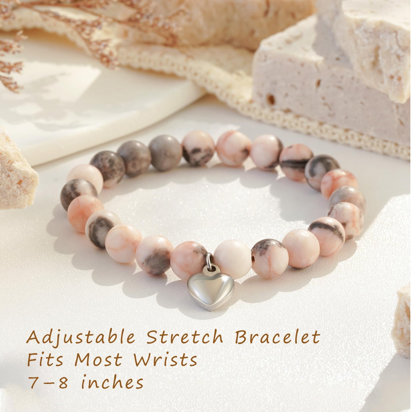 HGDEER Natural Stone Bracelet, Sometimes Your Forget You're Awesome Reminder Bracelets Best GIfts Ideas for Women with Quote Card